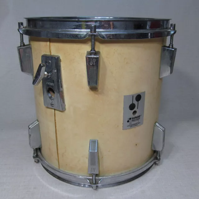 SONOR PHONIC PLUS 9 PLY BEECH TOM DRUM 12X12 PEARL VINTAGE 1980s COSMETIC ISSUES SONOR PHONIC PLUS 9 PLY BEECH TOM DRUM 12X12 PEARL VINTAGE 1980s COSMETIC ISSUES