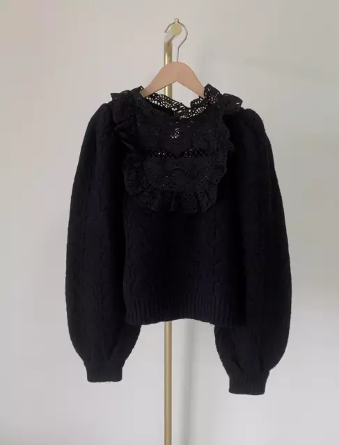 Sea NY Patrizia Lace Combo Sweater Size L