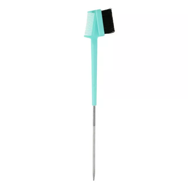 Double Sided Eyebrow Brush Comb Pin Tail Hairdressing Hair Dye Tint Salon ♪