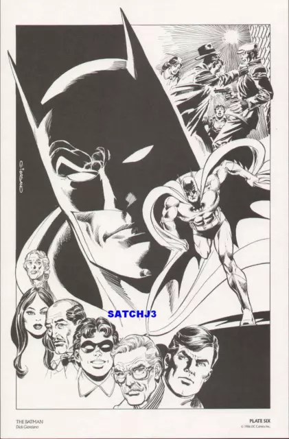 Batman 1986 Dc Comics Art Print Dick Giordano Artwork - Characters And Origin