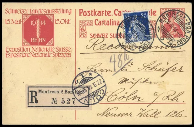 1914, Schweiz, P 72 u.a., Brief - 2799974