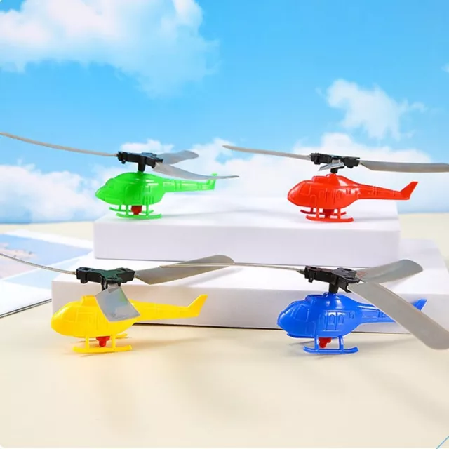 Pull Wire Bamboo Dragonfly Handle Outdoor Airplane Toy  Children's