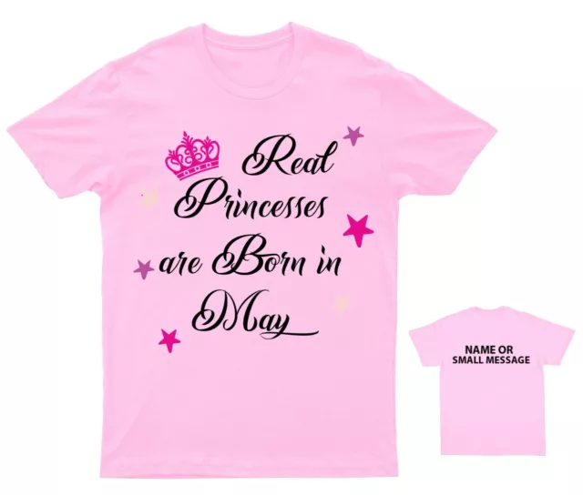 Majestic May Birthday Princess Tee – Personalised Royalty Shirt