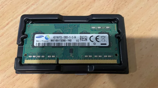 Samsung Laptop RAM 4GB 1Rx8 PC3L 12800S Low Voltage 1.35V SO-DIMM  DDR3-1600MHz