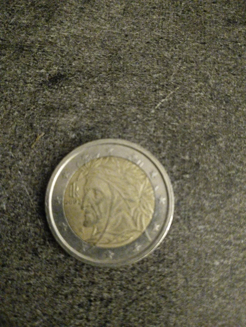 pièce de 2 euros rare 2002 dante alighieri