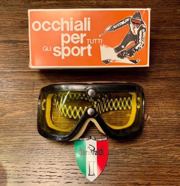 Baruffaldi Ski Motorcycle Goggles Vintage Italian 1960-70s Ducati Gucci Versace
