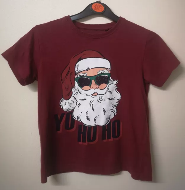 Next Christmas Santa Yo Ho HO Boys Kids Age 6 Festive T-Shirt