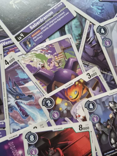 Digimon TCG Bundle - Purple Common Cards X25 - Please read Description