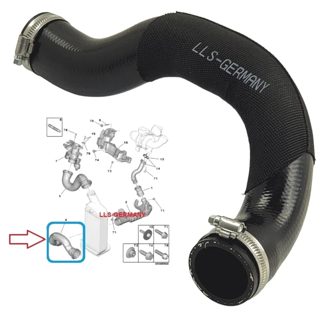 Turbosouffleur Tuyau D'Admission Pour Citroën C4 II C4 Picasso 2.0 Hdi 0382Ne eB