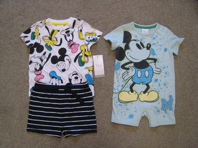 BNWT DISNEY F&F BABY BOYS 2 x OUTFIT SET BUNDLE LOT - T-SHIRT SHORTS 3-6 MONTHS