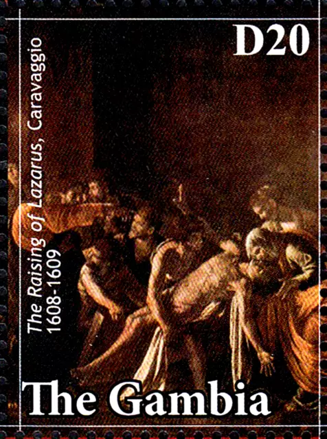 MNH Michelangelo Italien Maler Barock Gemälde Bibel Auferweckung des Lazarus /89