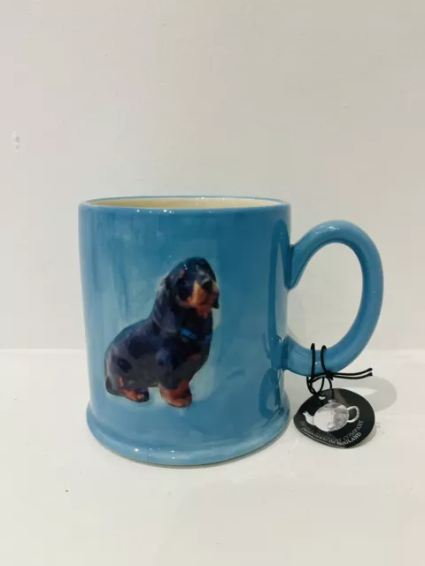 The Old Pottery Company embossed tankard mug dog dachshund
