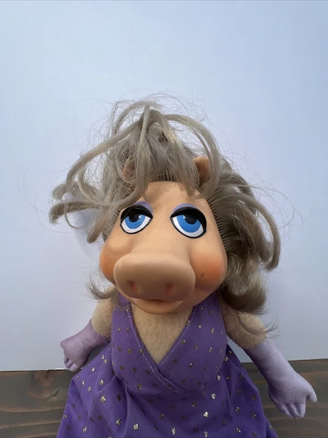 1980 Fisher Price Muppets MISS PIGGY Doll Dress-Up 13" Vinyl Plush 890 Vintage 2