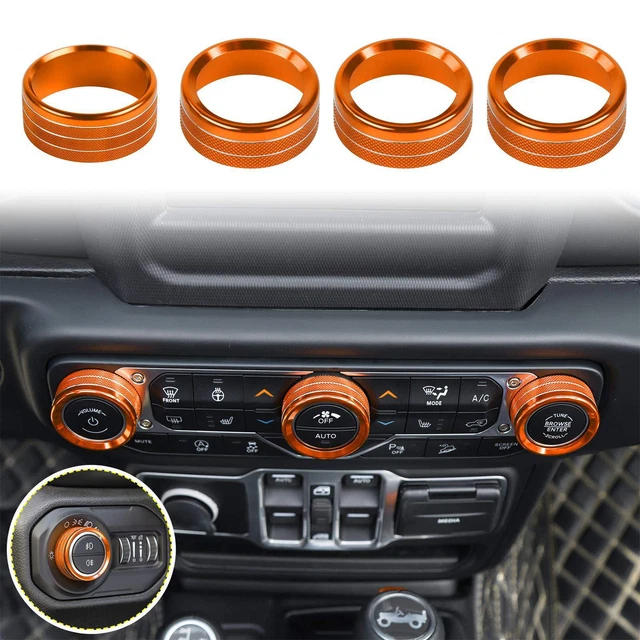 CheroCar Front & Rear Seat Screw Protector Cover Set For Jeep Wrangler JL 2018+ & Gladiator JT 2020+ – 10pcs ABS Black