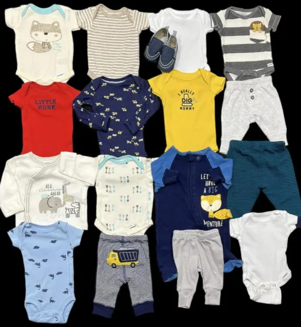 Baby Boy PREEMIE Premature P Carter's Shirts Bodysuits Pants Clothes Lot