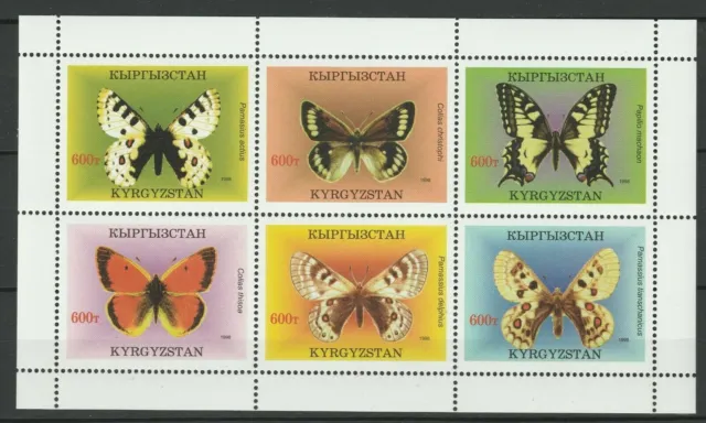 165.KYRGYZSTAN 1998 Tampon S/S Papillons. MNH