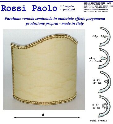 cm 30 made in Italy Paralume mezzo ventola vela in tessuto accoppiato a plastica produzione propria 