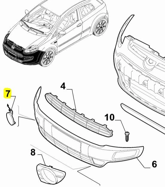 Pare-chocs Avant Remorquage Pour 308 - Cache Œillet ABS OEM 1627406580, 2017-2021
