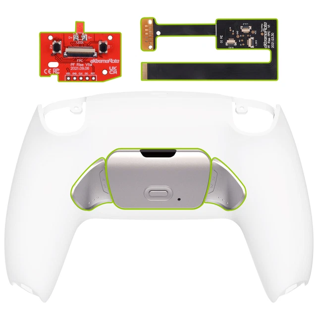 UPGRADE BOARD & Redesigned Back Shell & Back Buttons White for PS5 ...
