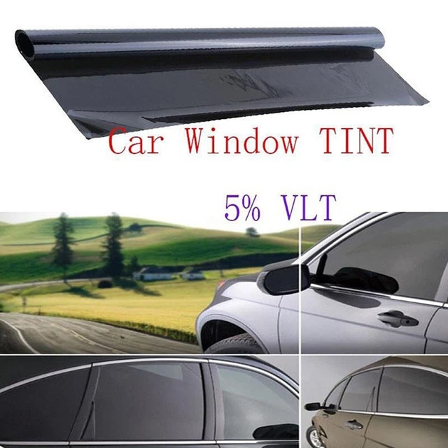 Pellicola tinta auto nera professionale 5% VLT 100 x 50 cm + set raschietto