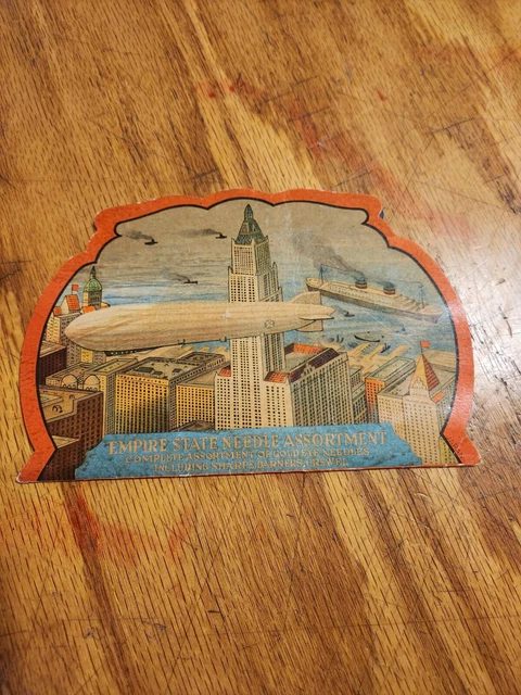 vintage Empire State Needle Assortment various size folding 7" x 4.5" packet