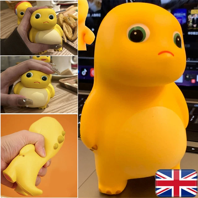 Kawaii Dragon Squishy Soft Silicone Toys Decompression Fidget Hand Pinch Toy UK