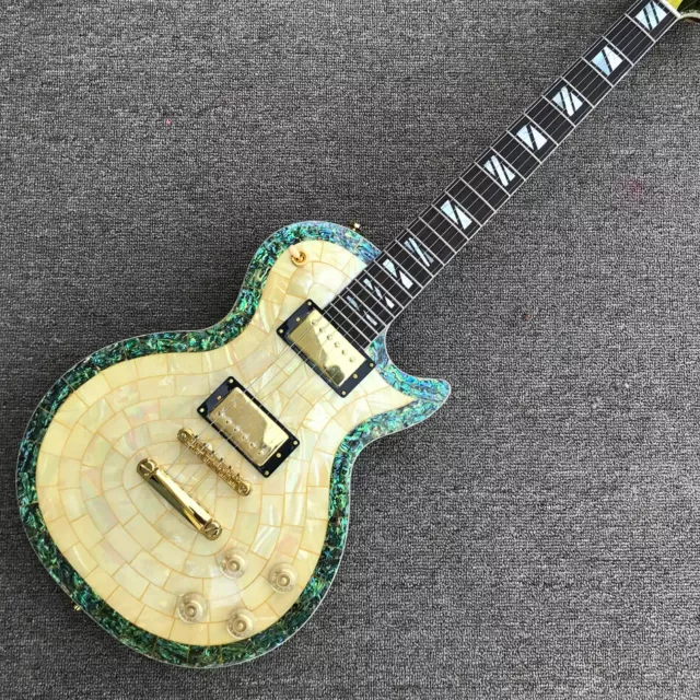 Made China,Customized High Quality Electric Guitar Abalone Inlay,Gold Hardware