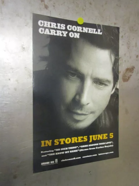 CHRIS CORNELL Carry On 2007 PROMO POSTER Suretone SOUNDGARDEN AUDIOSLAVE GRUNGE