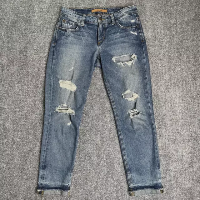 Joes Jeans The Billie Ankle Womens Size 24 Mid Rise Cuffed Stretch Distressed