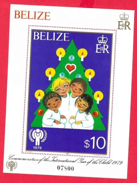 Jahr des Kindes 1979 Weihnachtsbaum Block 17 Belize postfrisch