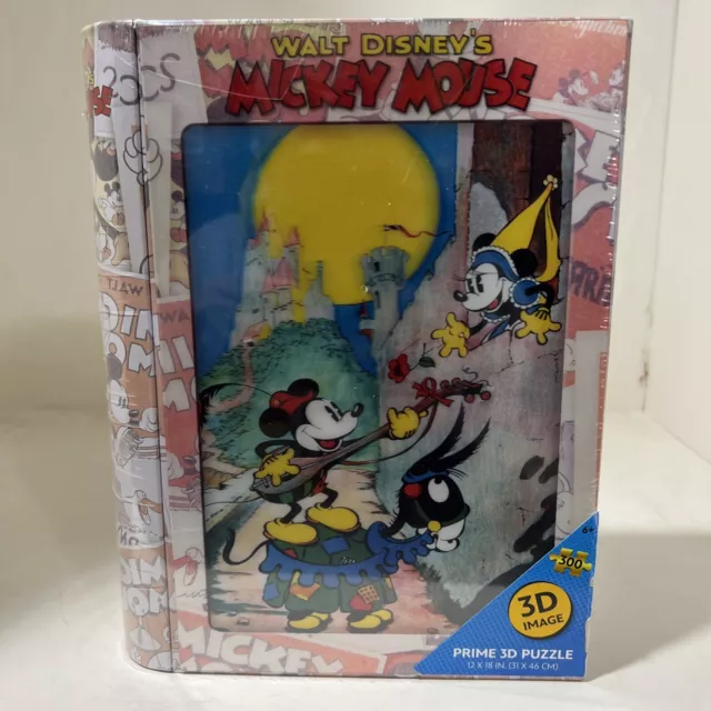 Walt Disney's Mickey Mouse Classic in "Ye Olden Days" 3D Lenticular Jigsaw Puzzl