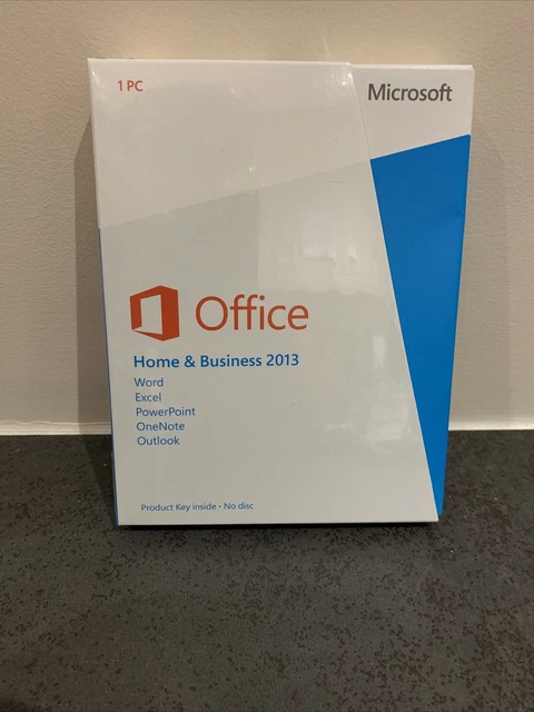 Microsoft Office 2013 Home and Business, PRODUCT KEY CARD ONLY, 32/64bit. USED