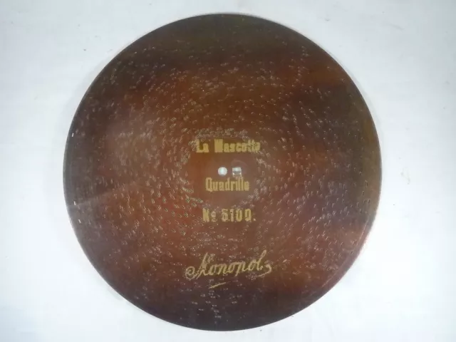 Spieluhr-Blechplatte 30 cm, La Mascotte,Quadrille, Polyphon, Symphonium, Kaliope