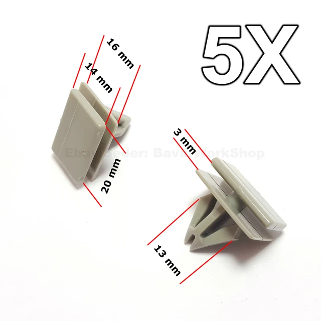 5x Zierleisten Clips Für Mercedes-Benz - Weiße Halterungen Mit Tülle A0019888081