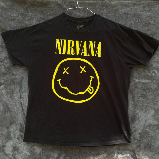 NIRVANA Black Cotton T-Shirt Men's Size XL Extra Large TEE