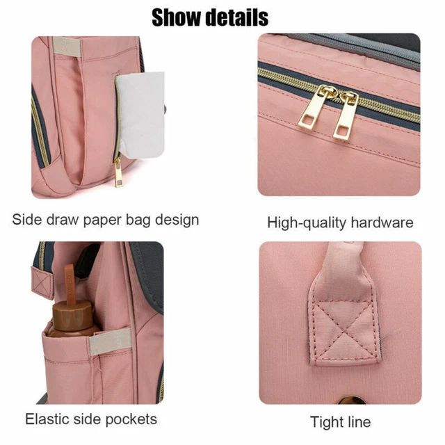 LEQUEEN 070 Mummy Baby Diaper Bag Maternity Nappy Backpack Independent Wet Bag 11