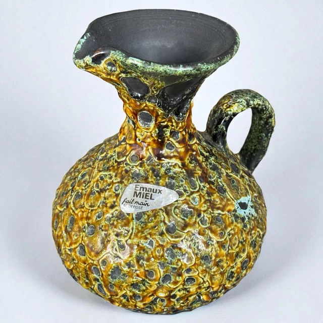 Vase En émaux Miel Fait Main - Pièce Unique Artisanale - Occasion Bon état