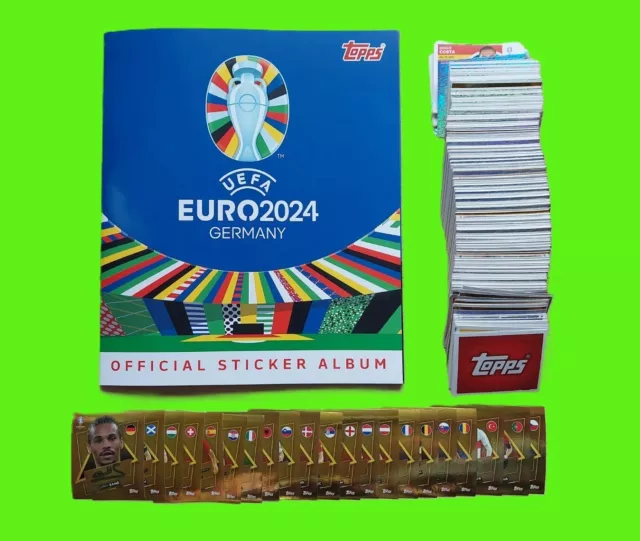 TOPPS UEFA EURO 2024 complete set 21 gold signature + album