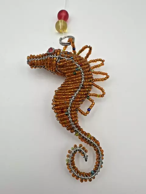 WIREWORX Beaded Seahorse Handmade Glass Beads Wire South Africa/Zimbabwe