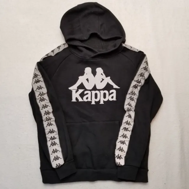 Vintage KAPPA Hoodie Sweatshirt Reflective 3M Stripes & Logo Men’s Size Medium