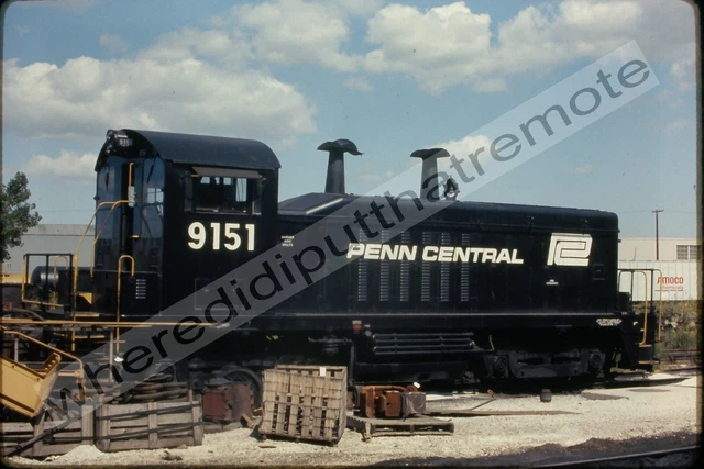 Original Slide Penn Central PC 9151 EMD NW2 Proviso ILL 9-9-69