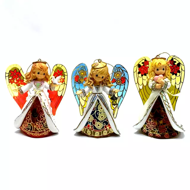 Precious Moments Ornaments Reflections of Faith Angels Bradford Editions