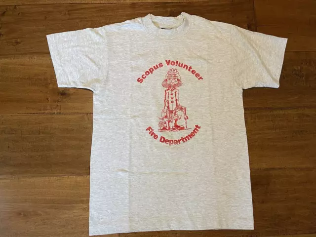 VINTAGE SCOPUS VOLUNTEER Fire Department Made in USA T-Shirt - Adult ...