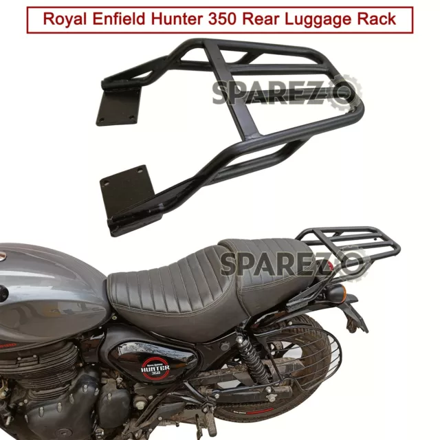 Für Royal Enfield Hunter 350 Hinter Gepäck Rack, Schwarz (2022-2023)