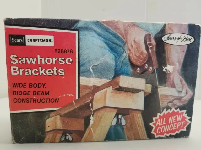 Vintage Sears Craftsman Sawhorse Brackets 928878 New In Box Old Stock Sears Best