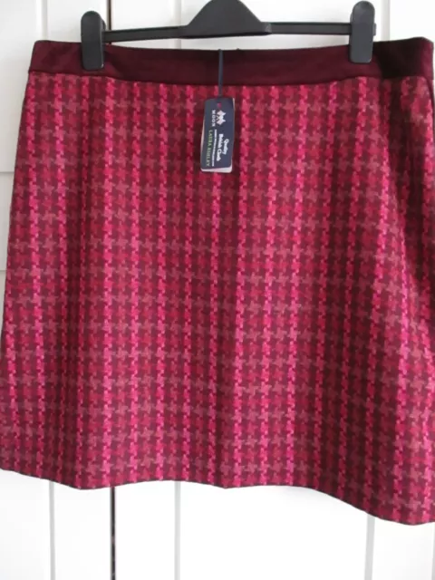 Laura Ashley Burgundy Mix Skirt Size 18 Bnwt Rrp £75.00