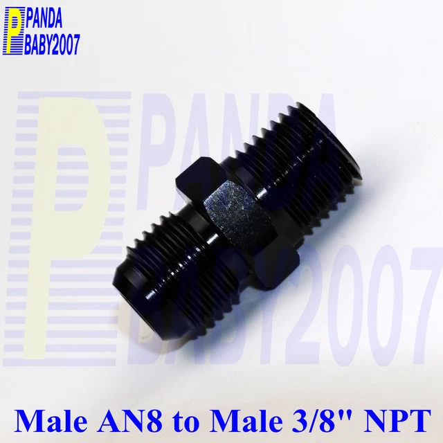 OIL FUEL HOSE FITTING TANK ADAPTER MALE AN8 -8 8AN to -3/8 3/8in NPT Reducer B