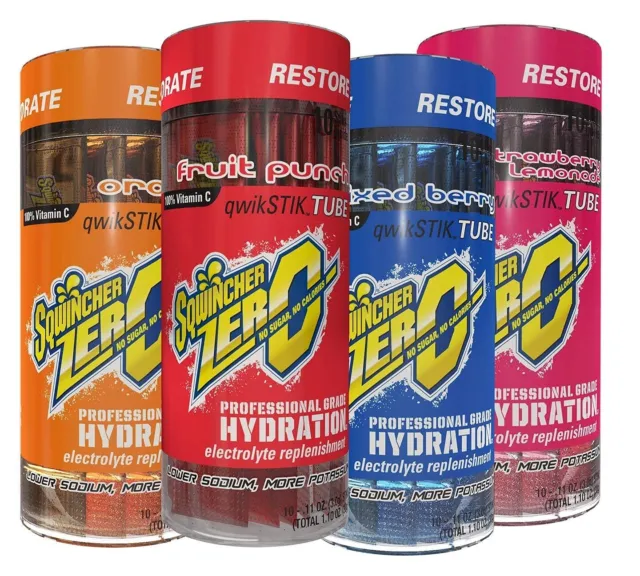 Sqwincher ZERO Qwik Stik-Sugar Free Electrolyte Powdered Beverage Mix 40 Sticks