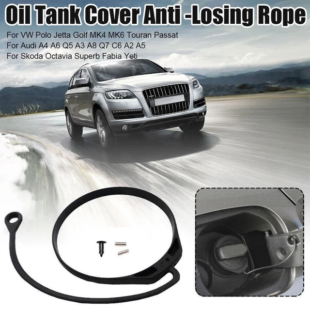 Schwarzes Gummiband Für Tankverschluss Audi 180201556 Für VW Audi Seat Skoda Halteband Mit Ring Tankverschluss Tankdeckel Tank Verschluss