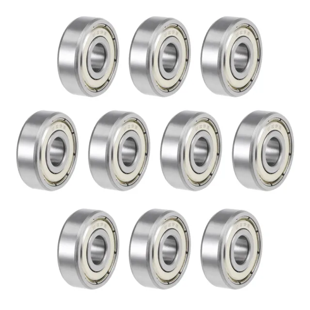 629ZZ Deep Groove Ball Bearings Z2 9x26x8mm Double Shielded Carbon Steel 10pcs